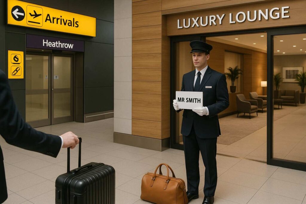 VIP meet and assist service at Heathrow Airport with concierge and premium lounge access